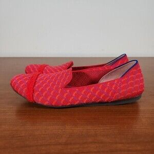 Red Quilted Slip-On Flats